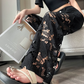 💜 PROMOZIONE ULTIMO GIORNO - 60% DI SCONTO 💜 Pantaloni da donna con stampa di strass a caldo e cuciture a vista
