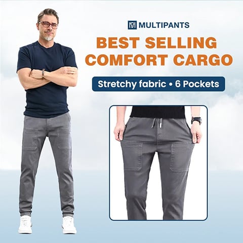 👖65% DI SCONTO🛠️MultiPants – Pantaloni cargo resistenti, multitasche e altamente elasticizzati 2