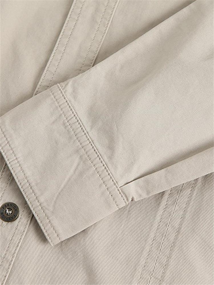 Camicia casual da uomo in cotone tinta unita【ACQUISTA 2 E OTTIENI LA SPEDIZIONE GRATUITA】