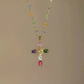 💎 50% DI SCONTO!! ✝️ Collana colorata con ciondolo a croce in strass – Brillantezza vivace, lunghezza regolabile e messaggio significativo ✨