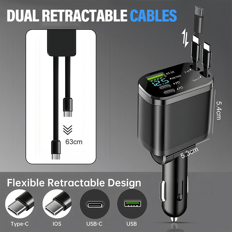 Caricatore Rapido per Auto con Illuminazione Ambientale a Cielo Stellato