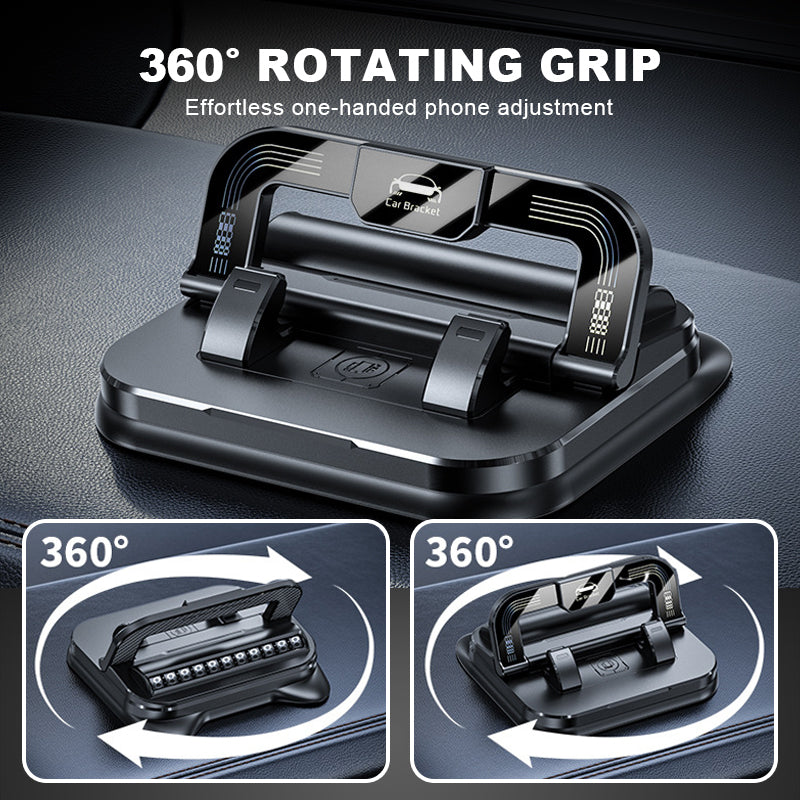 📱 SCONTO DEL 60% ORA! ✨ Supporto per telefono pieghevole girevole a 360° - Compatibilità universale con base antiscivolo per scrivania, auto e viaggi 🚗💻