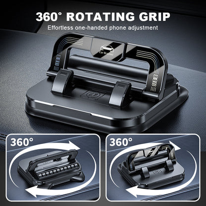 📱 SCONTO DEL 60% ORA! ✨ Supporto per telefono pieghevole girevole a 360° - Compatibilità universale con base antiscivolo per scrivania, auto e viaggi 🚗💻