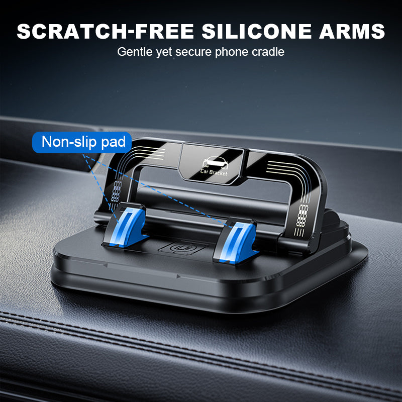 📱 SCONTO DEL 60% ORA! ✨ Supporto per telefono pieghevole girevole a 360° - Compatibilità universale con base antiscivolo per scrivania, auto e viaggi 🚗💻
