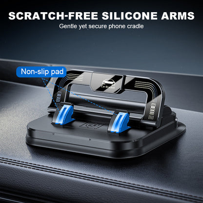 📱 SCONTO DEL 60% ORA! ✨ Supporto per telefono pieghevole girevole a 360° - Compatibilità universale con base antiscivolo per scrivania, auto e viaggi 🚗💻