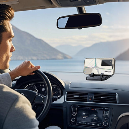 📱 SCONTO DEL 60% ORA! ✨ Supporto per telefono pieghevole girevole a 360° - Compatibilità universale con base antiscivolo per scrivania, auto e viaggi 🚗💻