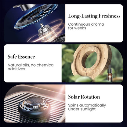 Profumatore Auto Rotante a Energia Solare