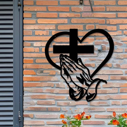 🔈🔈Sconto del 60%✝️Decorazione murale a forma di croce cristiana a forma di cuore: un simbolo di fede e amore