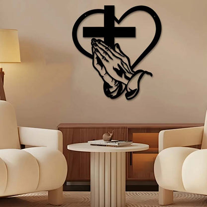 🔈🔈Sconto del 60%✝️Decorazione murale a forma di croce cristiana a forma di cuore: un simbolo di fede e amore