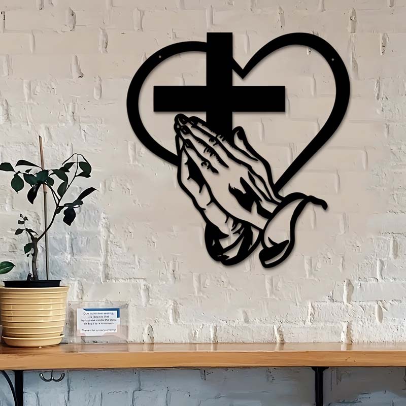 🔈🔈Sconto del 60%✝️Decorazione murale a forma di croce cristiana a forma di cuore: un simbolo di fede e amore