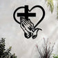 🔈🔈Sconto del 60%✝️Decorazione murale a forma di croce cristiana a forma di cuore: un simbolo di fede e amore
