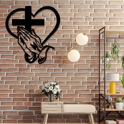 🔈🔈Sconto del 60%✝️Decorazione murale a forma di croce cristiana a forma di cuore: un simbolo di fede e amore