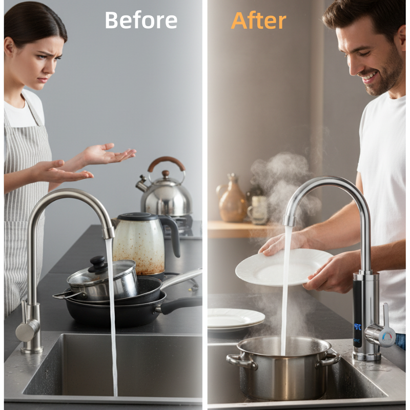 🔈🔈SVENDITA SCONTO DEL 60%💧Tankless Instant Hot Water Heater Faucet