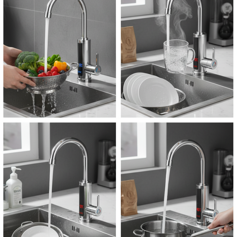 🔈🔈SVENDITA SCONTO DEL 60%💧Tankless Instant Hot Water Heater Faucet