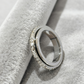 📢📢60% di sconto !!! 🔥Anello girevole in acciaio al titanio con zirconi