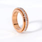 📢📢60% di sconto !!! 🔥Anello girevole in acciaio al titanio con zirconi