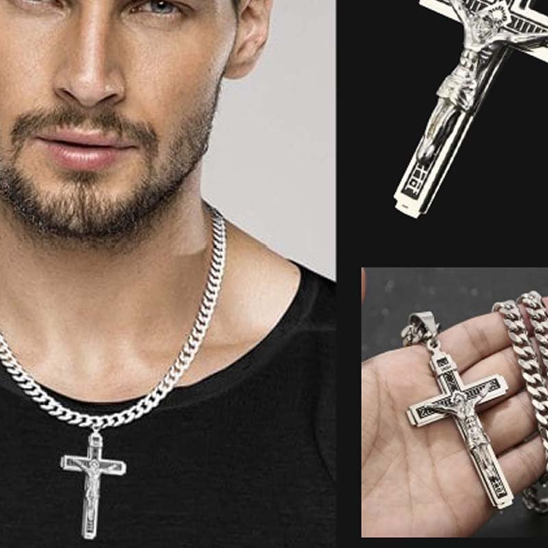 ✝️ SCONTO DEL 50%! ⏰ Collana a croce dall'eleganza raffinata e senza tempo – Realizzata con cura artigianale, in acciaio inossidabile e con una lucentezza delicata – perfetta per l'uso quotidiano o come regalo speciale 💛