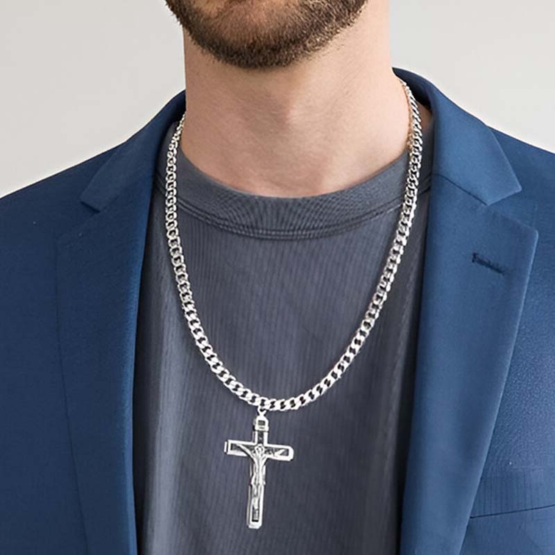 ✝️ SCONTO DEL 50%! ⏰ Collana a croce dall'eleganza raffinata e senza tempo – Realizzata con cura artigianale, in acciaio inossidabile e con una lucentezza delicata – perfetta per l'uso quotidiano o come regalo speciale 💛