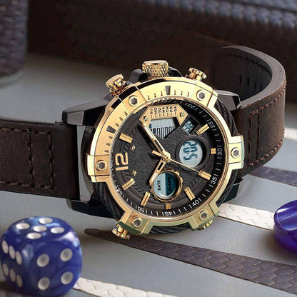 ⌚Orologio sportivo da uomo al quarzo multifunzionale con doppio display, impermeabile fino a 3 ATM