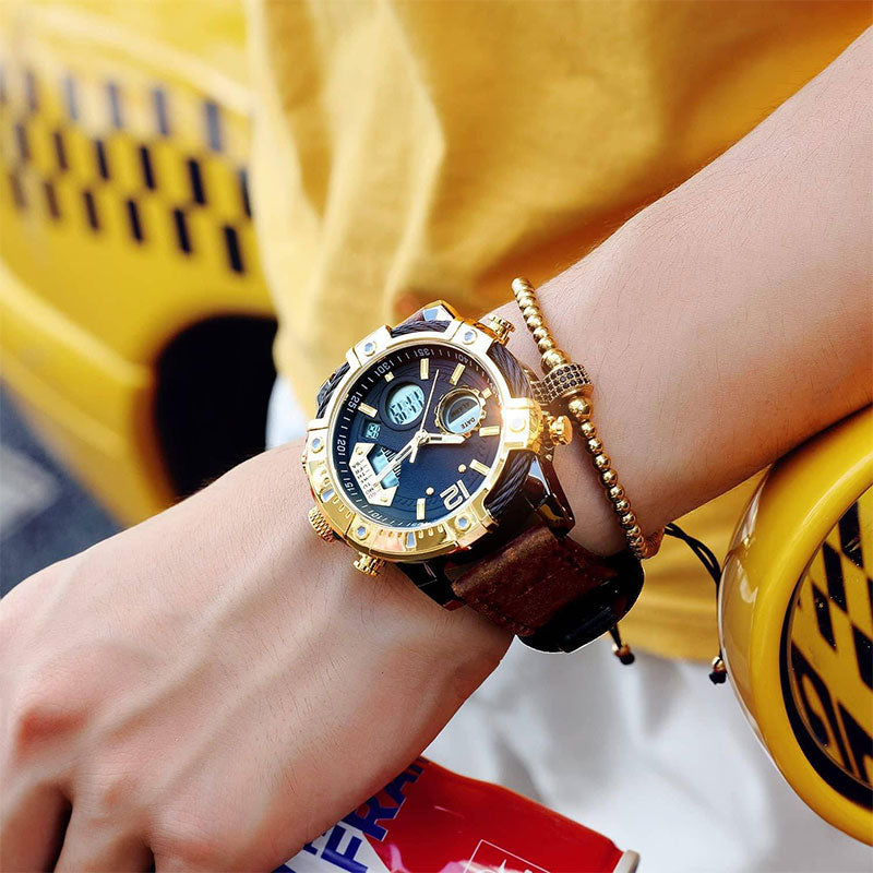 ⌚Orologio sportivo da uomo al quarzo multifunzionale con doppio display, impermeabile fino a 3 ATM