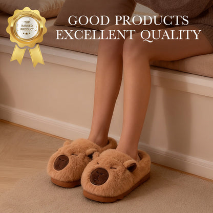🐾 Sconto del 60% – Pantofole antiscivolo Capybara: fodera morbida, suola in EVA e calore invernale! 🧸