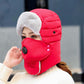 🔈🔈Saldi invernali - 60% di sconto❄️Cappello termico con maschera con valvola di respirazione staccabile