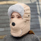 🔈🔈Saldi invernali - 60% di sconto❄️Cappello termico con maschera con valvola di respirazione staccabile