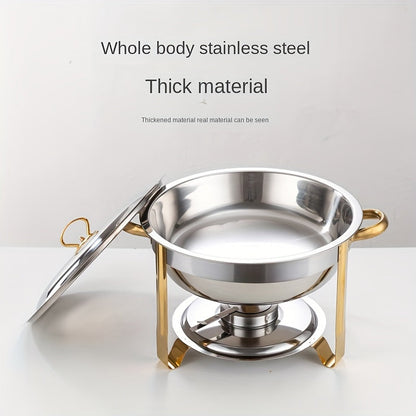 🔥 ORA SCONTO DEL 60%! 🎄 Set da buffet con scaldavivande in acciaio inossidabile - Calore uniforme e durevole, perfetto per feste e incontri festivi ✨