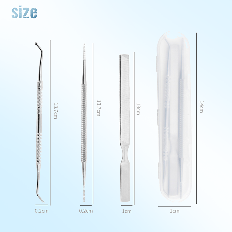 Set di Strumenti per Manicure e Pedicure in Acciaio Inossidabile