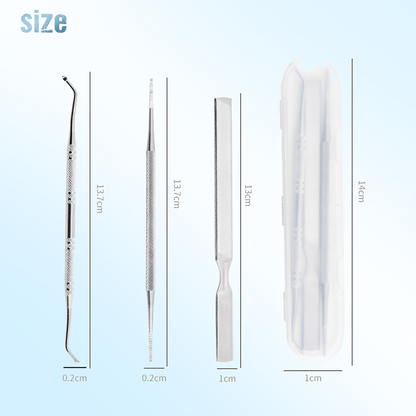 Set di Strumenti per Manicure e Pedicure in Acciaio Inossidabile