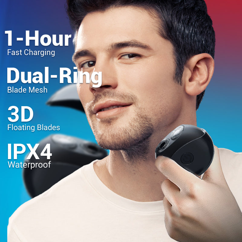 🎉 SCONTO DEL 60%! ✨ Rasoio elettrico multifunzionale portatile – Doppia lama ad anello, impermeabile IPX4 e design UFO compatto 🪒⚡