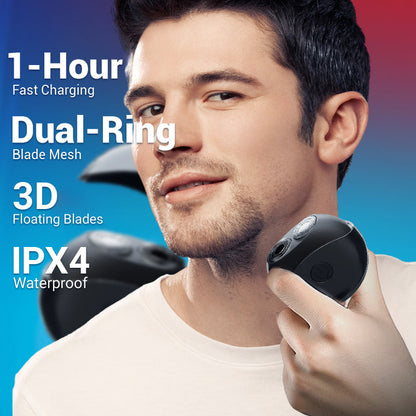 🎉 SCONTO DEL 60%! ✨ Rasoio elettrico multifunzionale portatile – Doppia lama ad anello, impermeabile IPX4 e design UFO compatto 🪒⚡