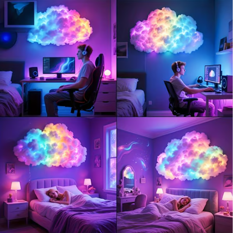📢🎁SCONTO DEL 60%!!! ✨Lampada decorativa a LED Thundercloud alimentata tramite USB🌈☁️