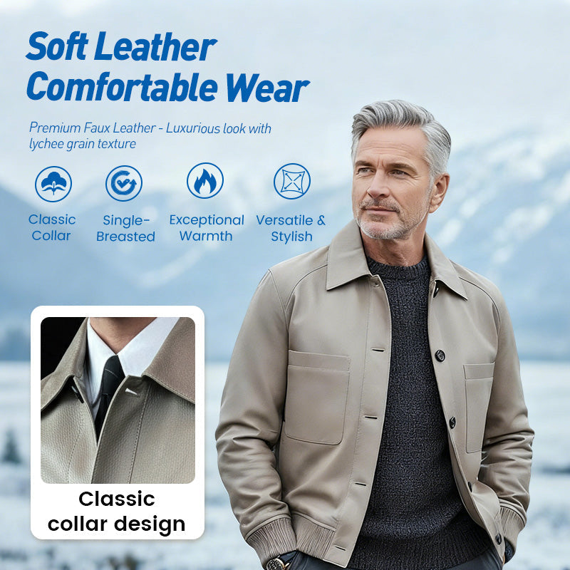 🧥 SCONTO DEL 60%! ✨ Giacca in similpelle da uomo su misura 2025 – Lavorazione di alta qualità, taglio classico e sensazione traspirante 💎📦