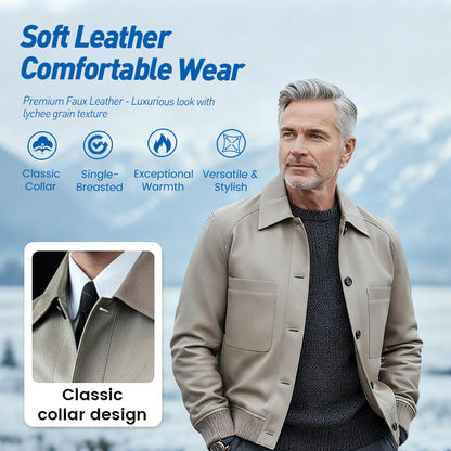 🧥 SCONTO DEL 60%! ✨ Giacca in similpelle da uomo su misura 2025 – Lavorazione di alta qualità, taglio classico e sensazione traspirante 💎📦