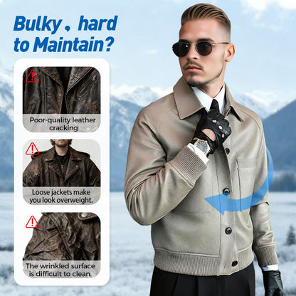 🧥 SCONTO DEL 60%! ✨ Giacca in similpelle da uomo su misura 2025 – Lavorazione di alta qualità, taglio classico e sensazione traspirante 💎📦