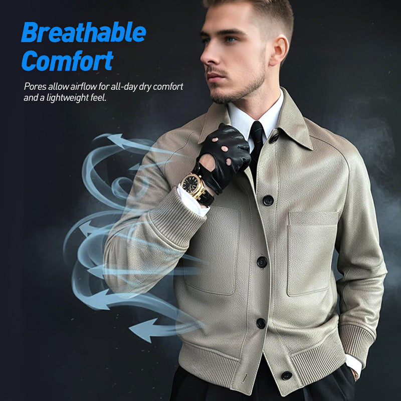 🧥 SCONTO DEL 60%! ✨ Giacca in similpelle da uomo su misura 2025 – Lavorazione di alta qualità, taglio classico e sensazione traspirante 💎📦