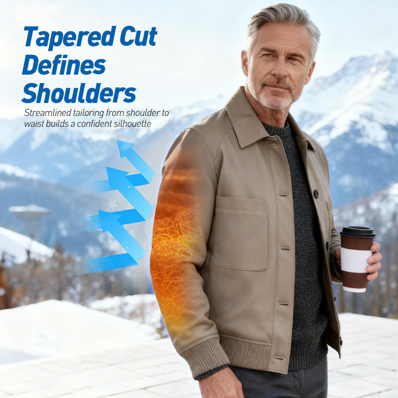 🧥 SCONTO DEL 60%! ✨ Giacca in similpelle da uomo su misura 2025 – Lavorazione di alta qualità, taglio classico e sensazione traspirante 💎📦