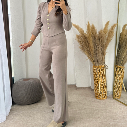 🔈🔈Vendita calda🔥Completo casual da donna con cardigan e pantaloni in maglia