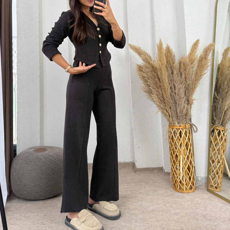 🔈🔈Vendita calda🔥Completo casual da donna con cardigan e pantaloni in maglia