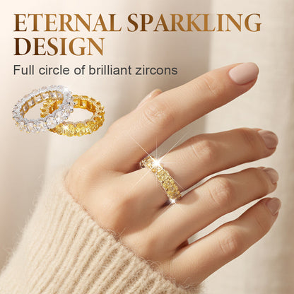 📢📢60% di sconto!!!🎅Anello alla moda con zircone scintillante Full Circle