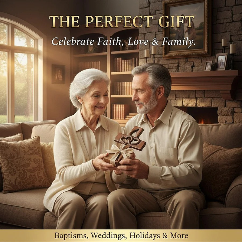 🎉SCONTO DEL 60% - Croce in legno con cuori intrecciati ✝️ Regalo di nozze unico, intagliato a mano, con cuori intrecciati e significato spirituale! ❤️