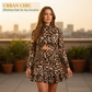 🔥60% DI SCONTO💖Abito Mini Arricciato con Stampa Leopardata da Donna