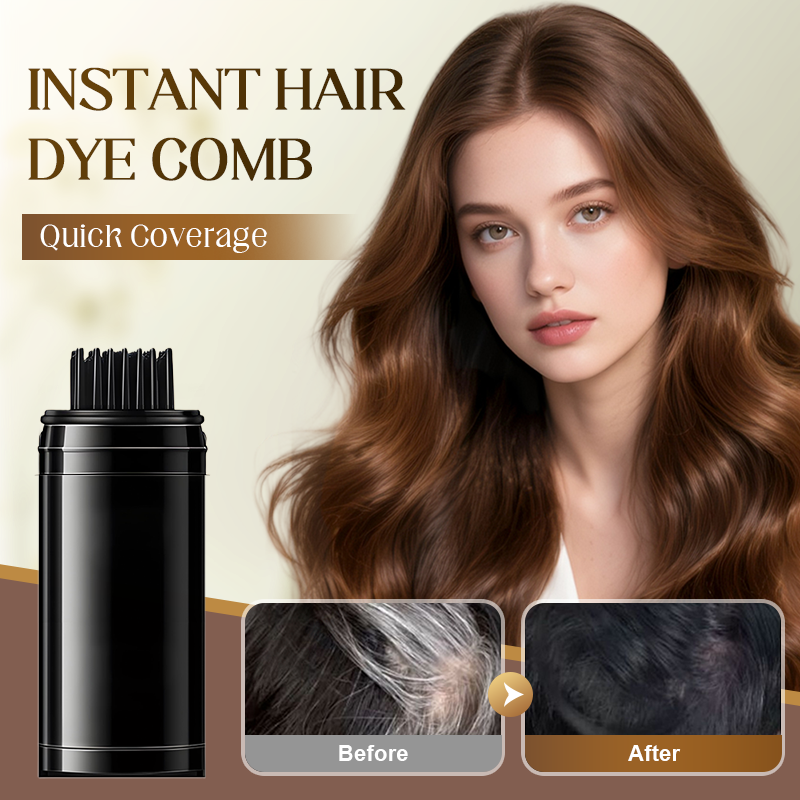 ✨Salvatore di Capelli Grigi✨ Copre istantaneamente le radici dei capelli grigi in 3 secondi! Un pettine = colorazione dei capelli di qualità professionale🔥Cura dei capelli a base vegetale, delicata sui capelli💚