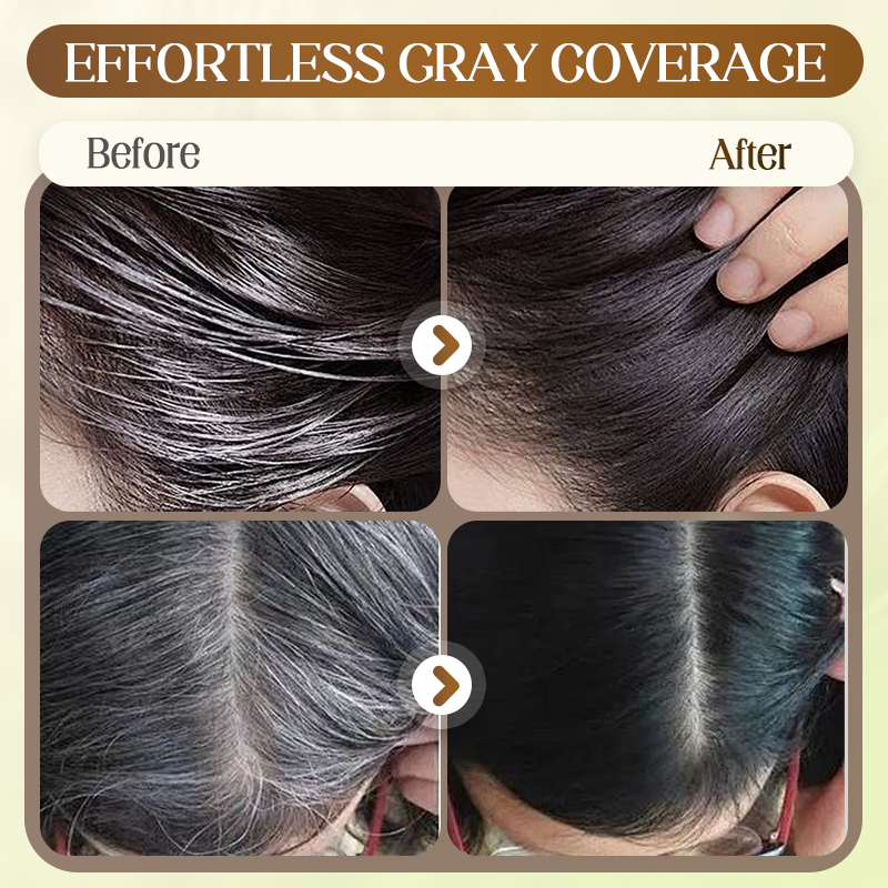 ✨Salvatore di Capelli Grigi✨ Copre istantaneamente le radici dei capelli grigi in 3 secondi! Un pettine = colorazione dei capelli di qualità professionale🔥Cura dei capelli a base vegetale, delicata sui capelli💚