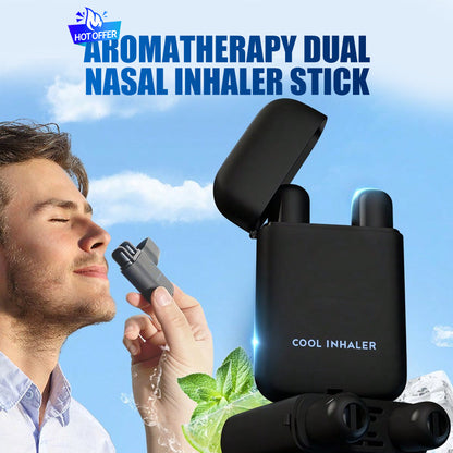 Inalatore nasale doppio per aromaterapia❄️ Ti sveglia all'istante con un respiro profondo, aumenta al massimo la tua concentrazione 🚀 ed elimina la sonnolenza in pochi secondi
