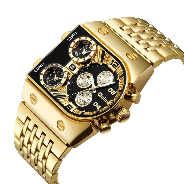 💼Orologio da uomo d'affari | Quadrante grande da 51 mm | Fibbia pieghevole in oro e acciaio | Impermeabile ed elegante