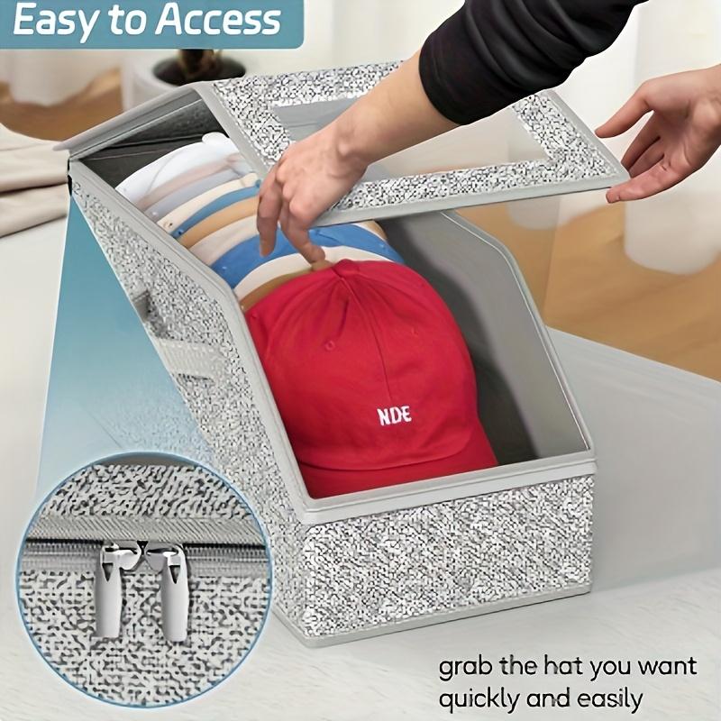 🧢 60% DI SCONTO! 🎉 Scatole Impilabili per Cappellini – Risparmio di Spazio, Antipolvere & Vista Chiara 📦📦