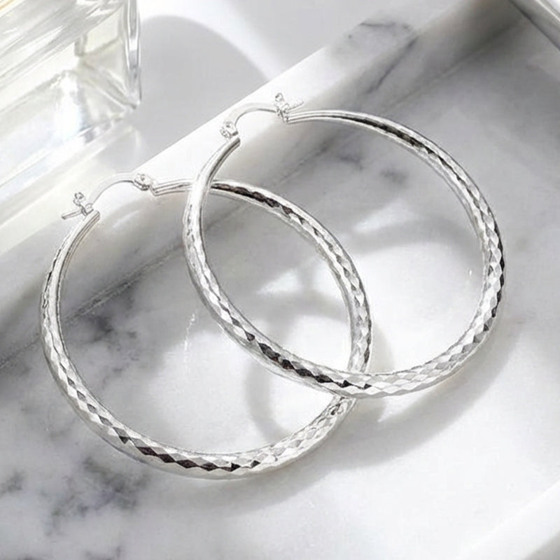 ✨️60% DI SCONTO💎Orecchini a cerchio con taglio diamante per donna💖