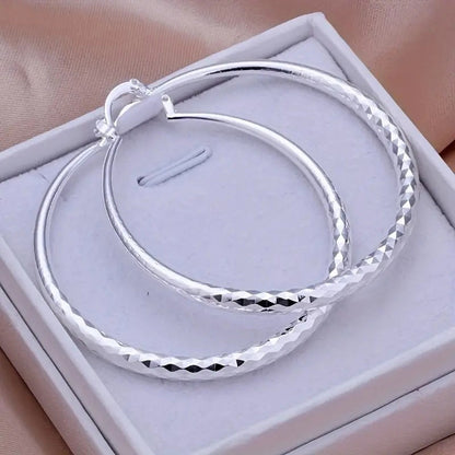 ✨️60% DI SCONTO💎Orecchini a cerchio con taglio diamante per donna💖